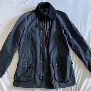 Barbour Ashby Waxed Cotton Jacket, Navy (XS)